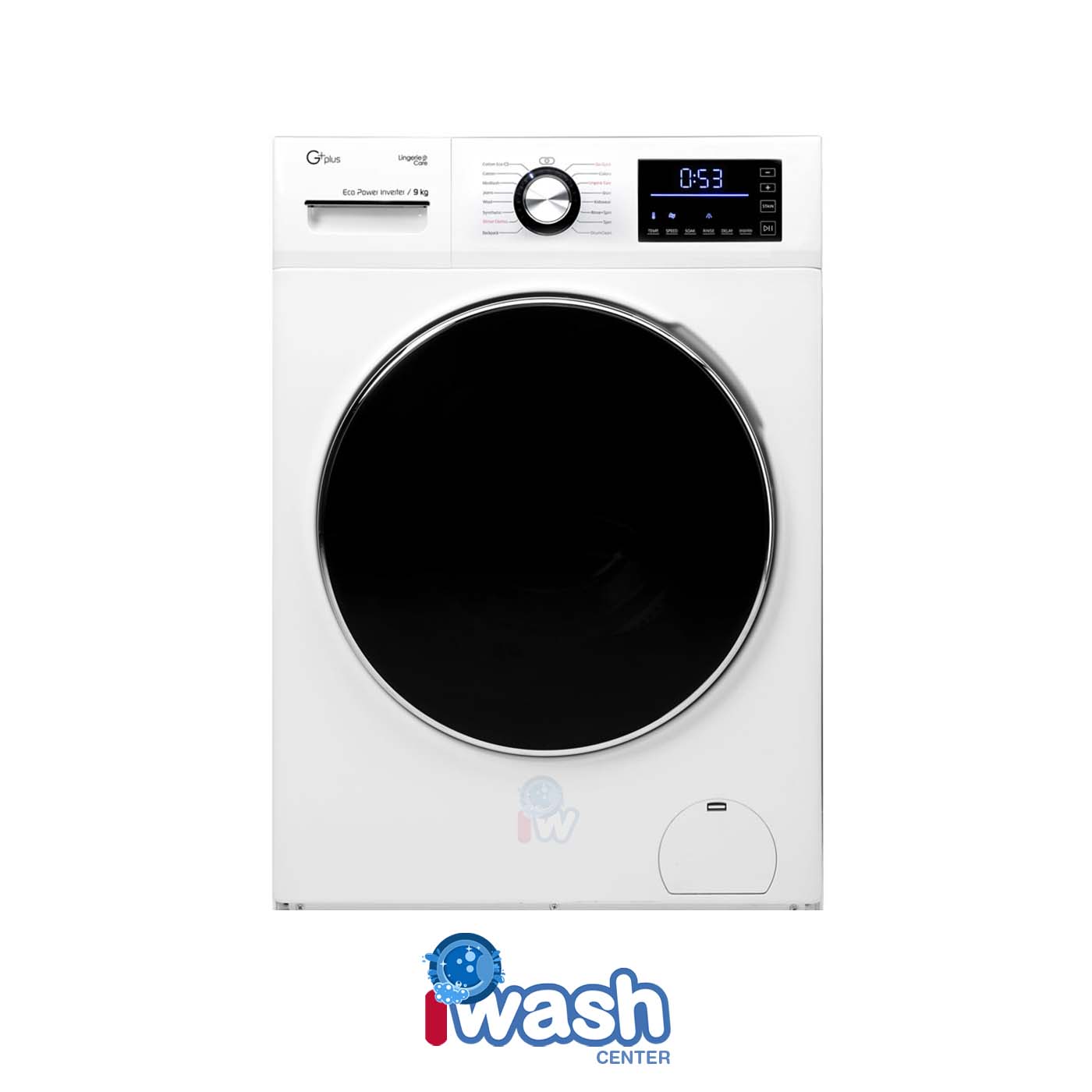 ماشین لباسشویی 9 کیلویی جی پلاس مدل GWM-M9341W سفید