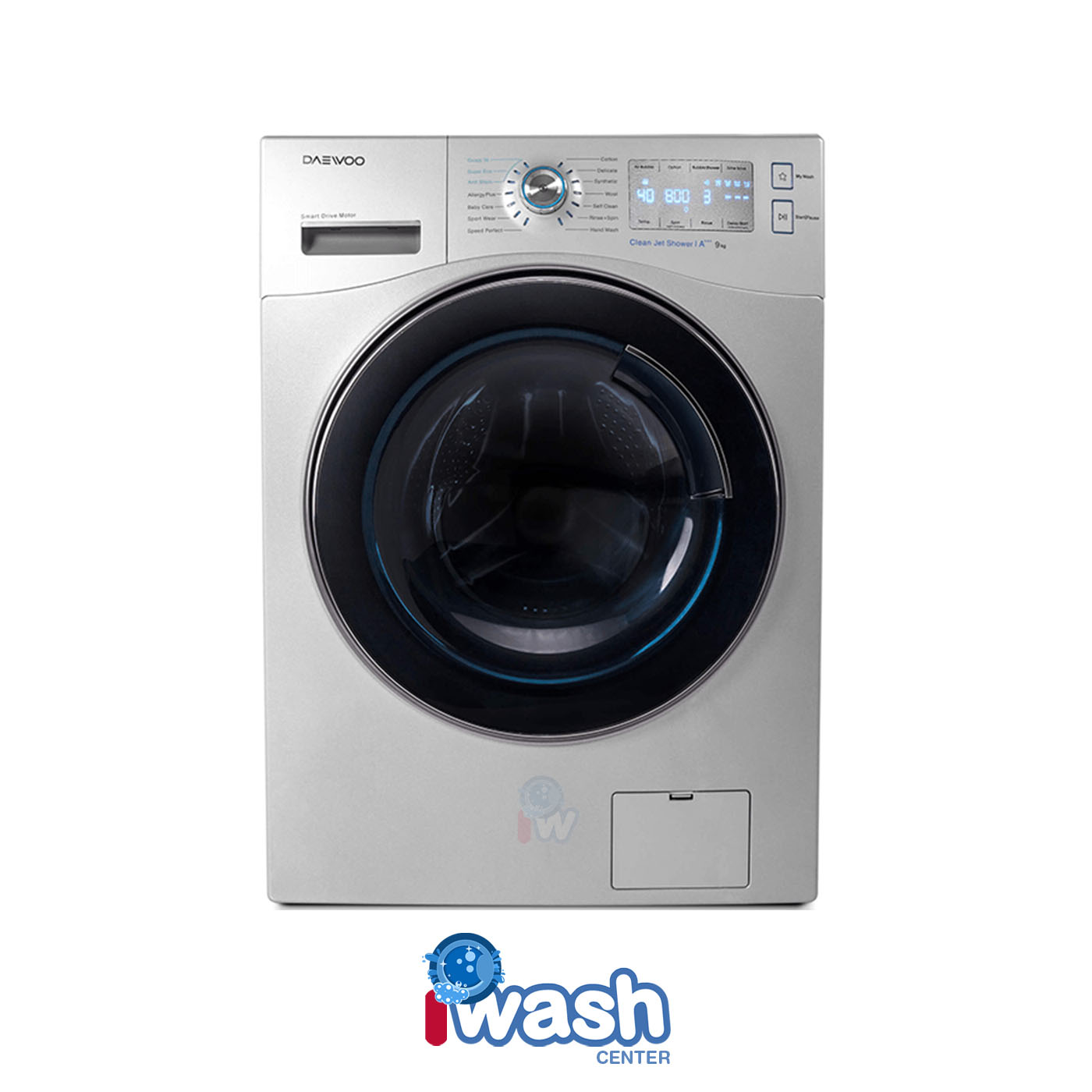 ماشین لباسشویی 9 کیلویی دوو مدل پریمو DWK-PR980S نقره ای