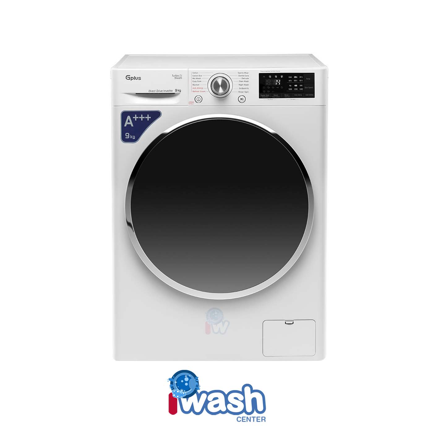 ماشین لباسشویی 9 کیلویی جی پلاس مدل GWM-P99W سفید