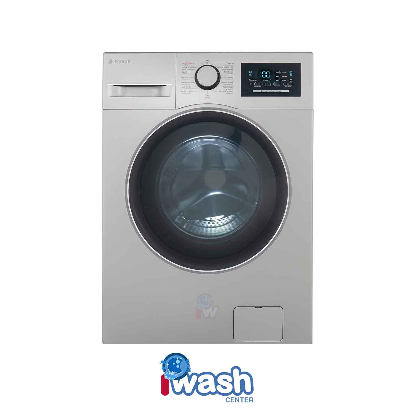 ماشین لباسشویی 8 کیلویی اسنوا مدل Ariyan آرین SWM-A81S نقره ای