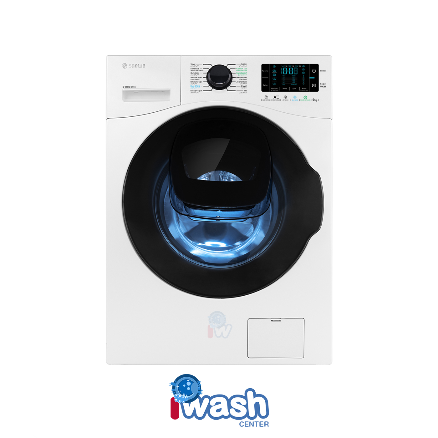 ماشین لباسشویی 9 کیلویی اسنوا مدل Anahid آناهید SWM-F90W سفید