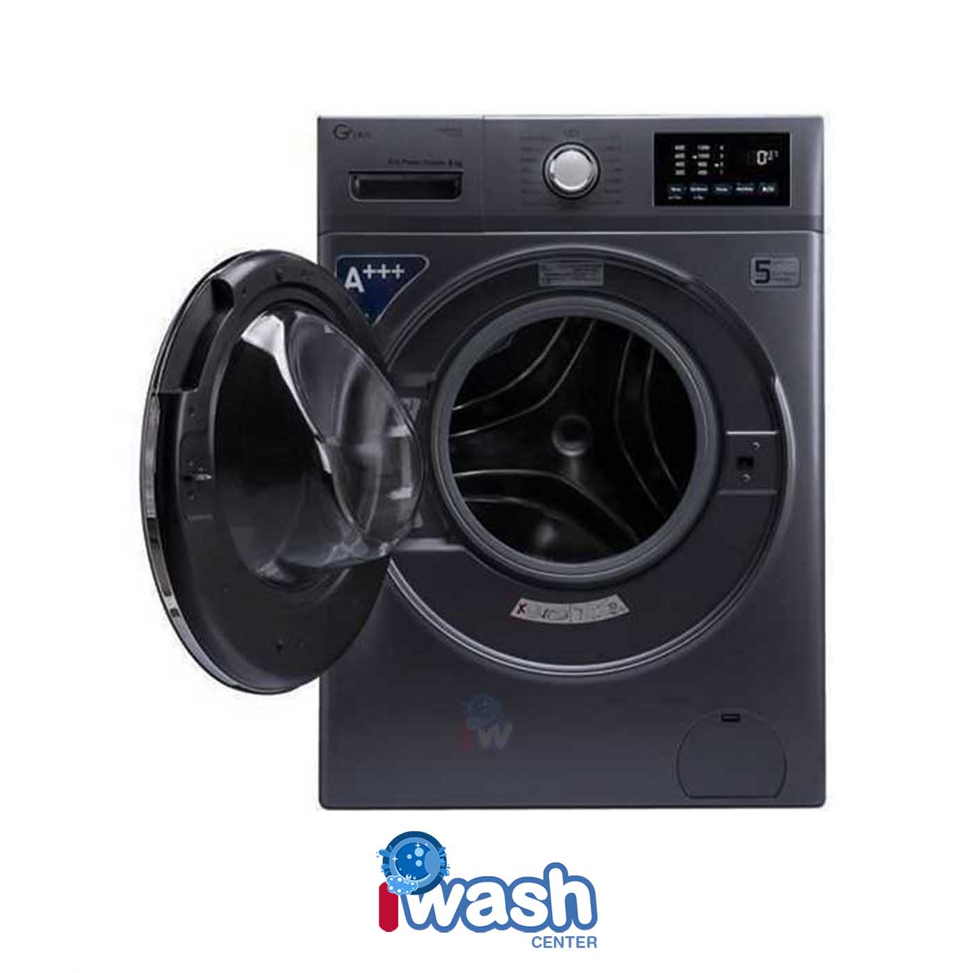 ماشین لباسشویی 8 کیلویی جی پلاس مدل GWM-P822BS مشکی