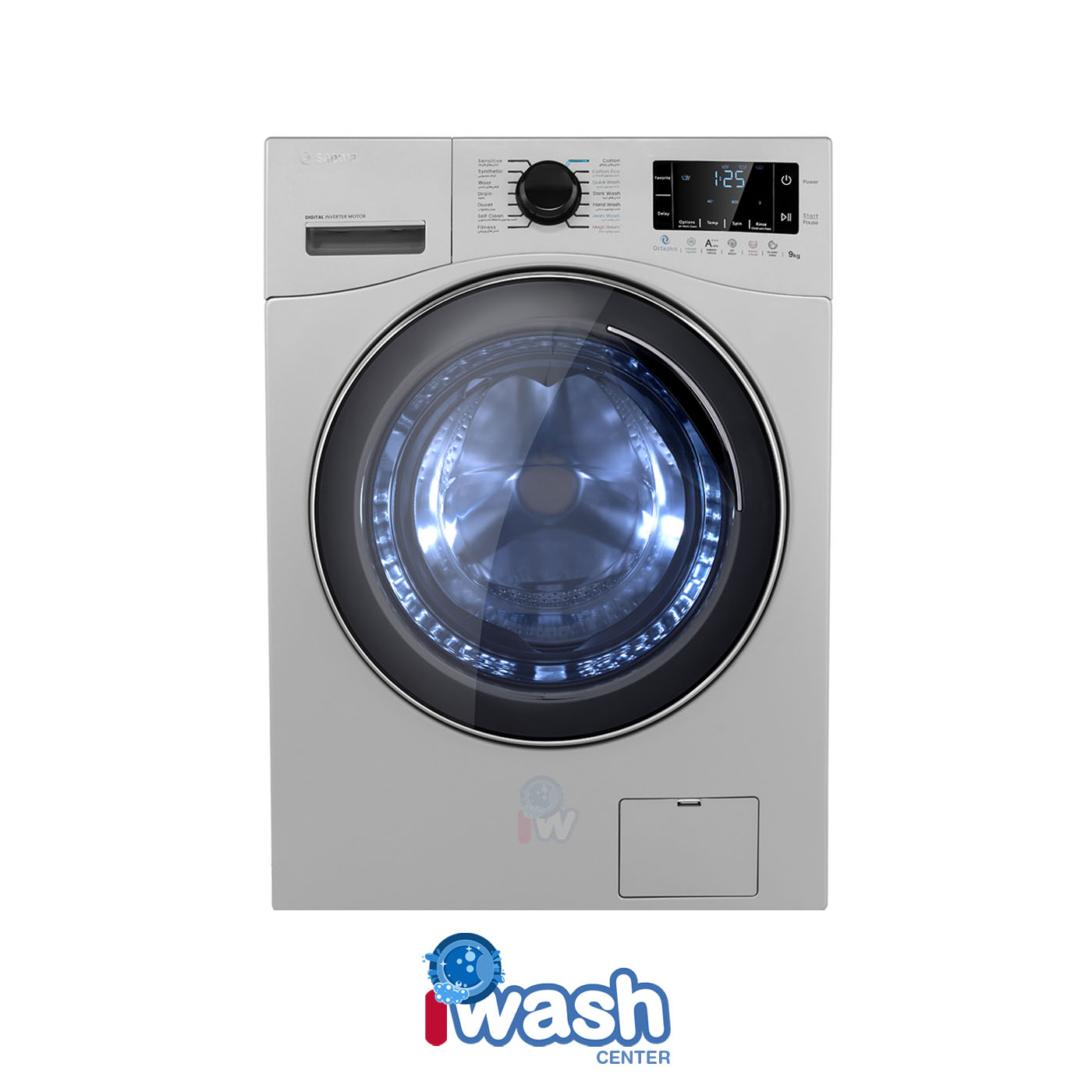 ماشین لباسشویی 9 کیلویی اسنوا مدل Aban آبان SWM-E92S نقره ای