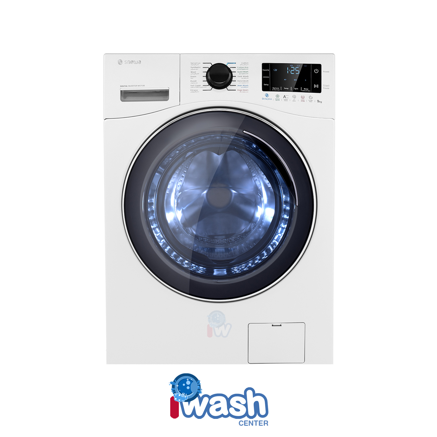 ماشین لباسشویی 9 کیلویی اسنوا مدل Aban آبان SWM-E91W سفید