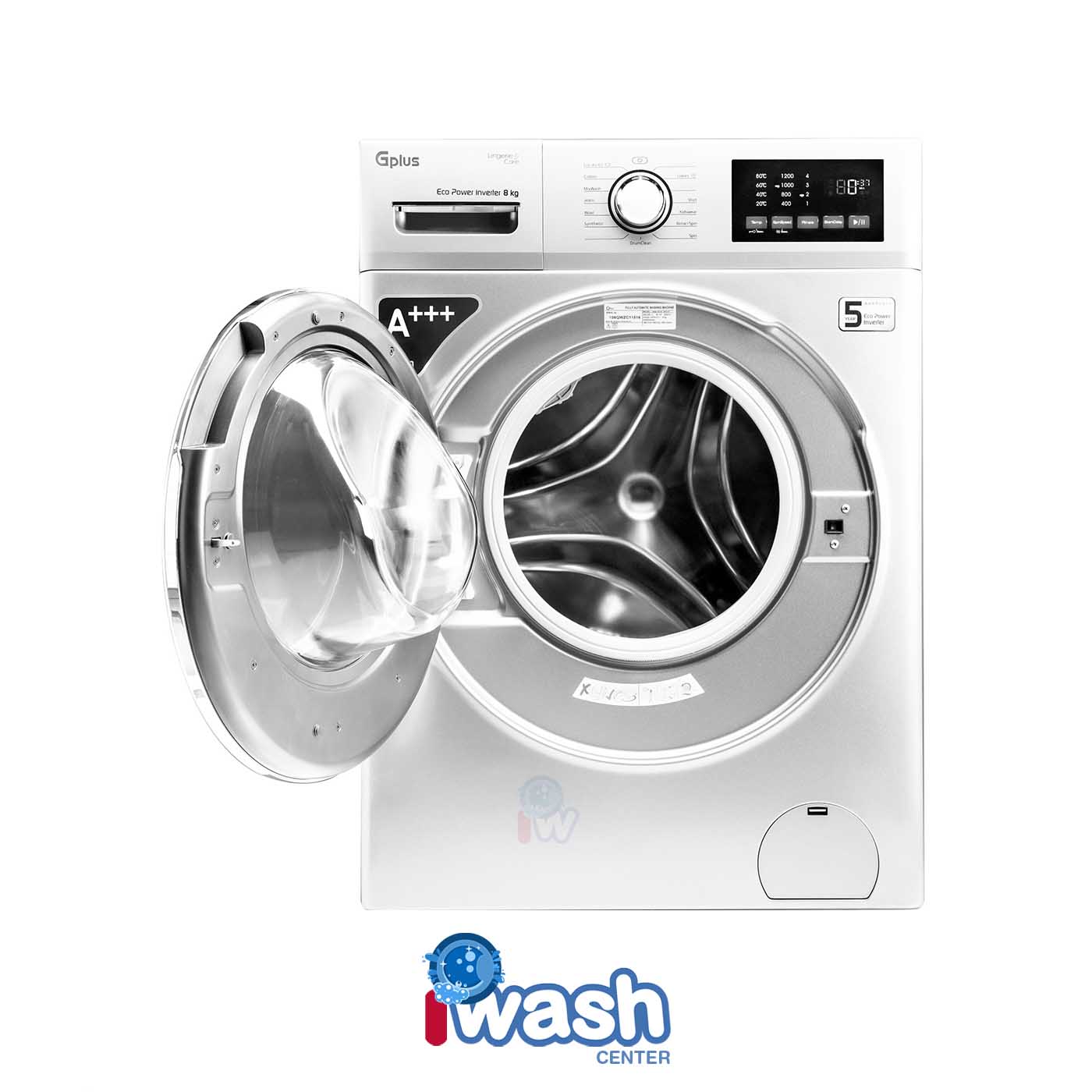 ماشین لباسشویی 8 کیلویی جی پلاس مدل GWM-M8220W سفید