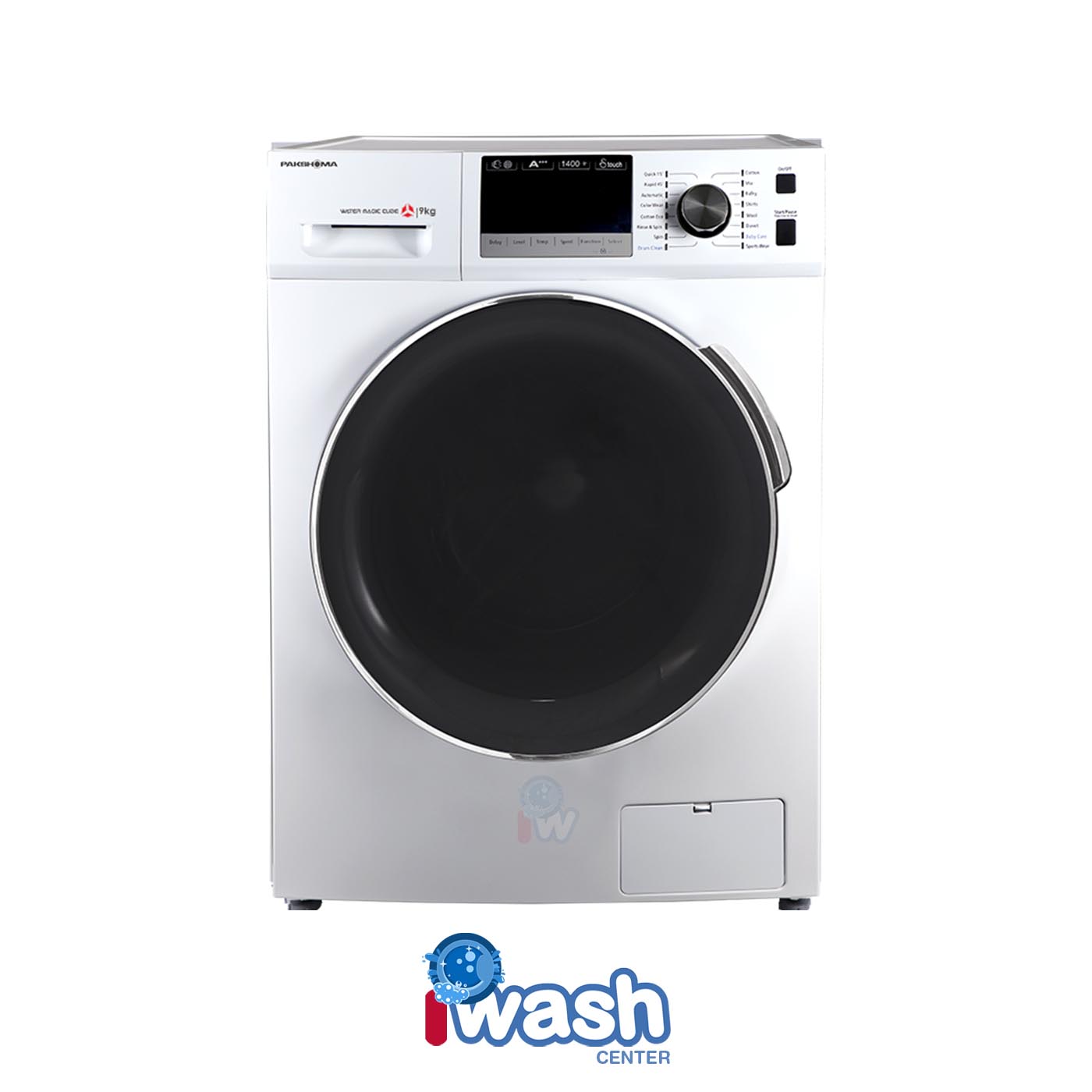 ماشین لباسشویی 9 کیلویی پاکشوما مدل BWF 40106 iWT سفید