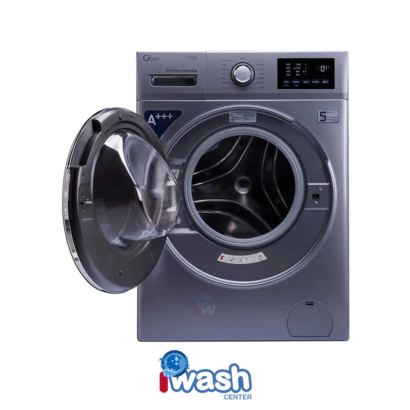 ماشین لباسشویی 8 کیلویی جی پلاس مدل GWM-P8220T تیتانیوم