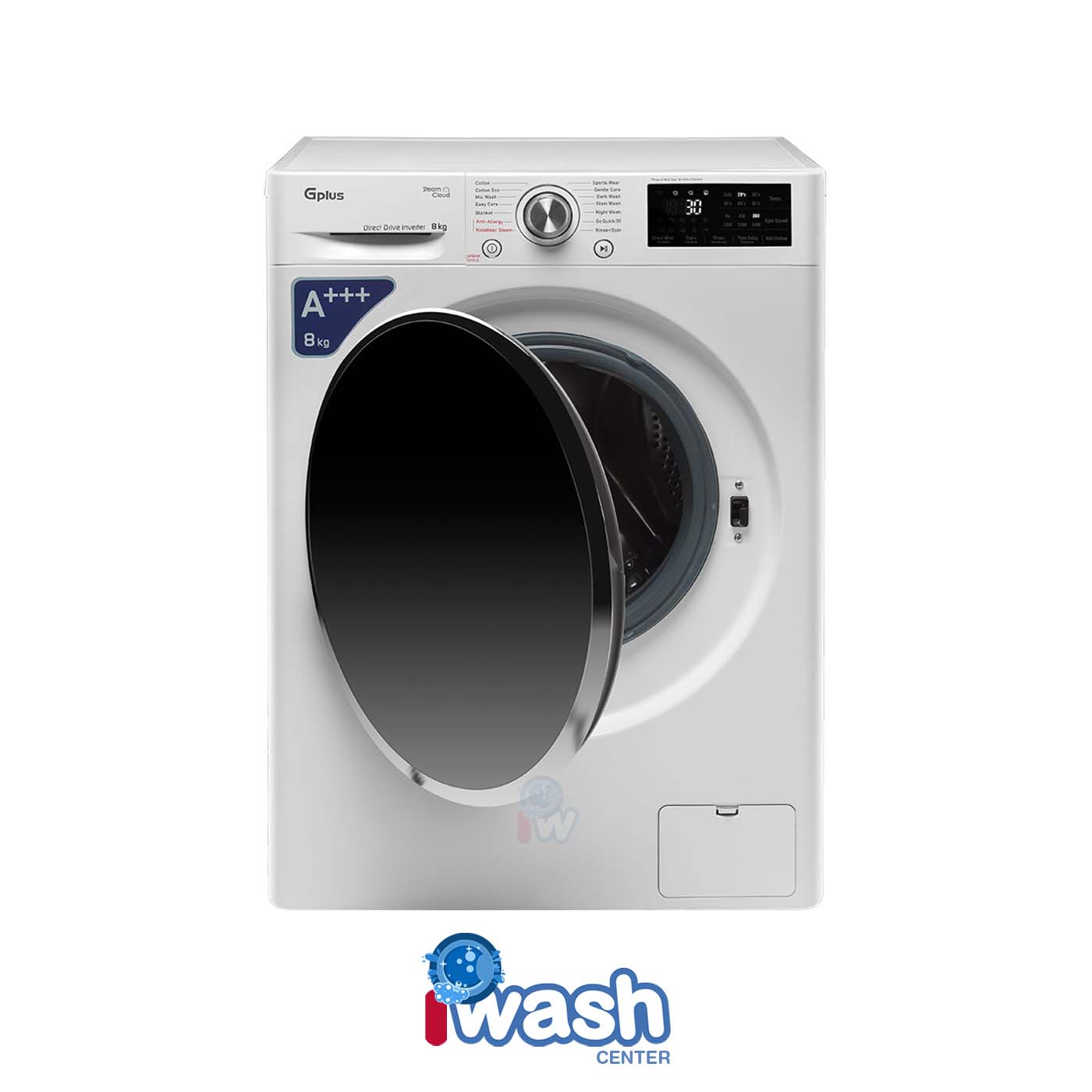 ماشین لباسشویی 8 کیلویی جی پلاس مدل GWM-M880W سفید